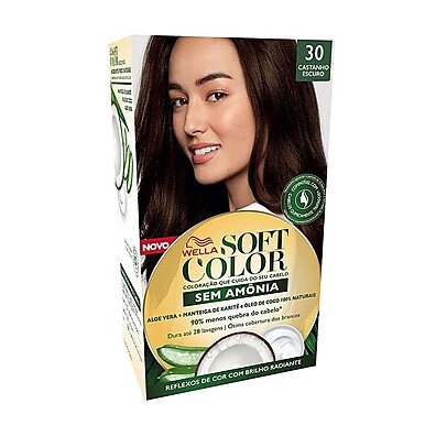 Tintura Wella Soft Color Sem Amônia Castanho Escuro 30