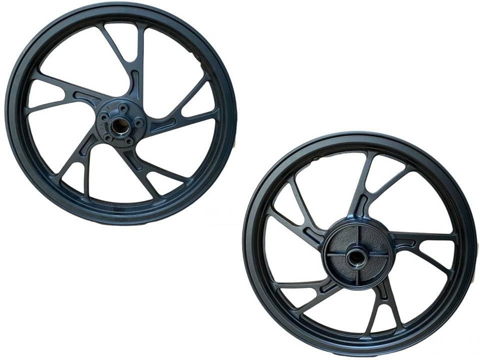 Par de Rodas Aro 17 Liga Leve Pé de Galinha para Honda CG 150/160 Titan e Fan (Disco Dianteiro)