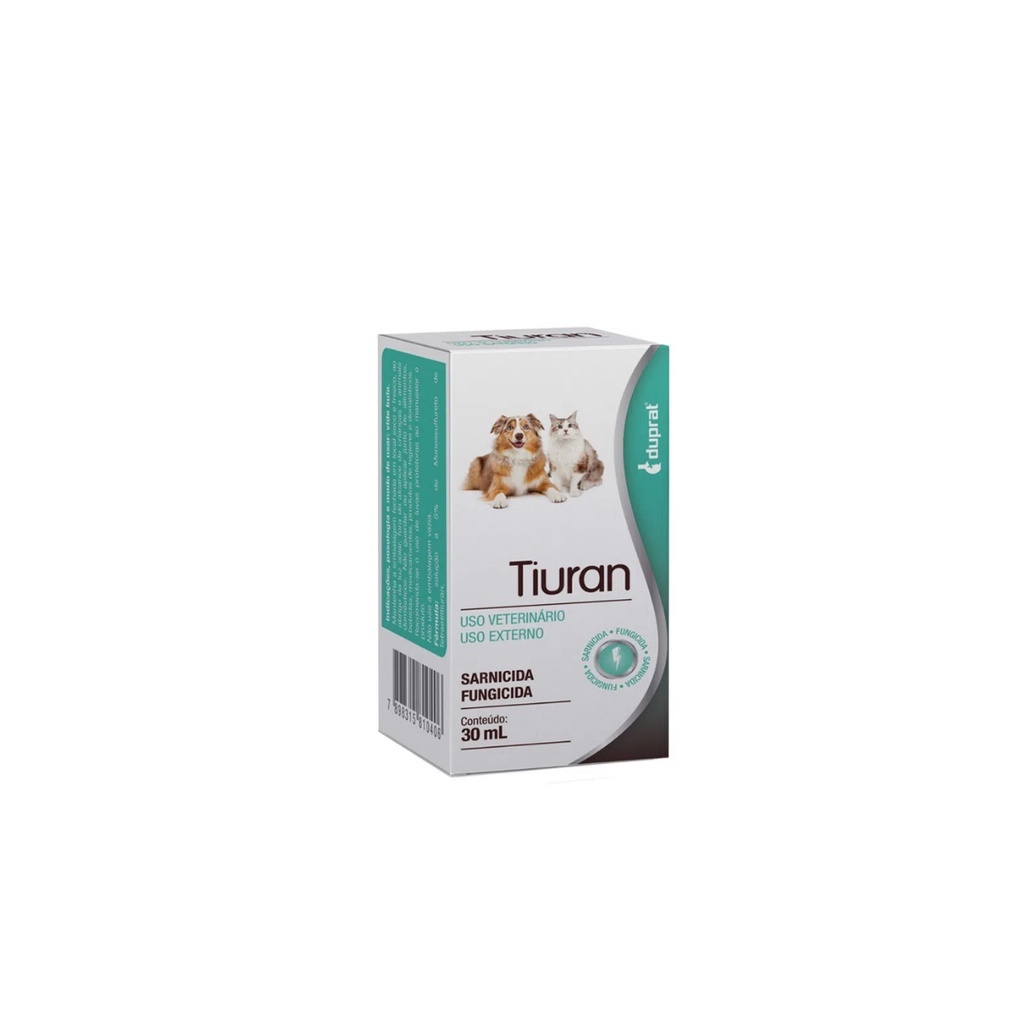 Tiuran 30mL: Solução Completa contra Sarnas e Fungos em Cães e Gatos