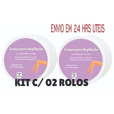 TNT para Depilação: 2 Rolos de 50m - Antialérgico!