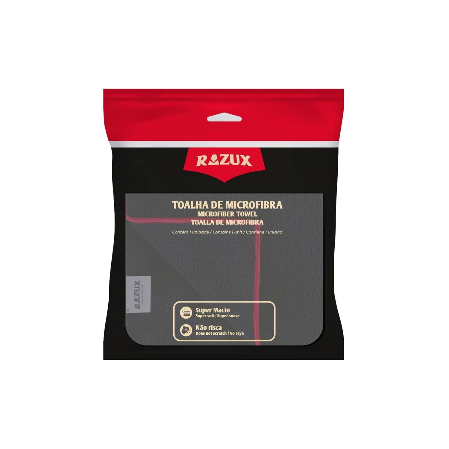 Toalha de Microfibra 40x40cm 350GSM - Alta Performance para Limpeza e Acabamento Automotivo