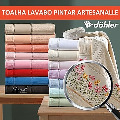 Toalha Lavabo Dohler: Pinte e Crie!