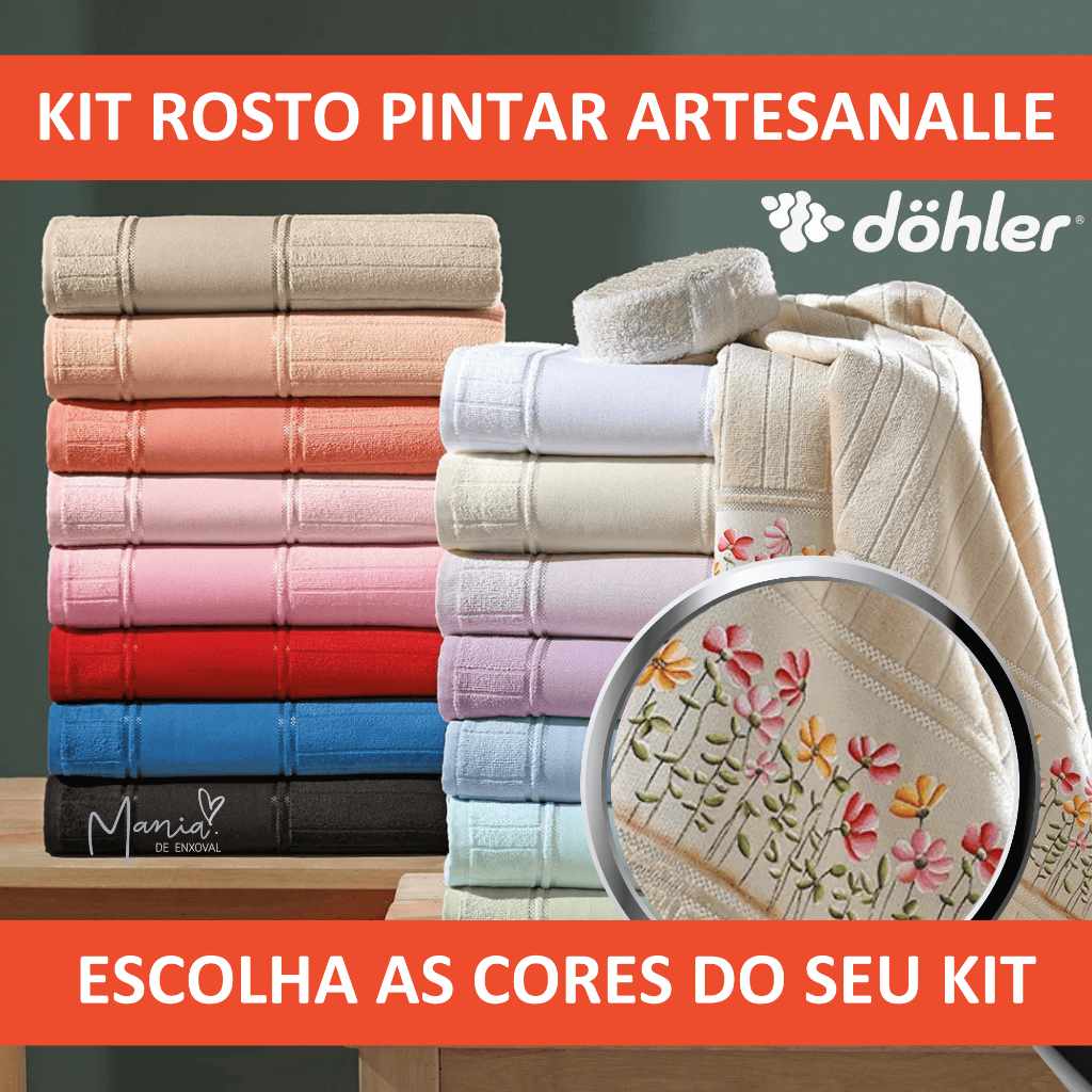 Toalhas de Rosto Dohler: Pinte e Crie!