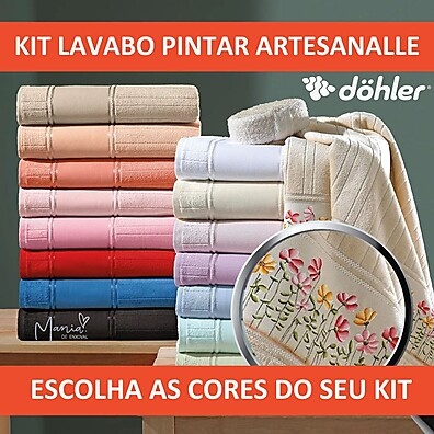 Toalhas Lavabo Dohler: Pinte e Crie!