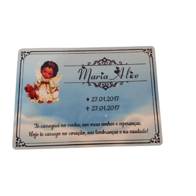 Placa de Metal Personalizada para Túmulo: Homenagem Tocantins