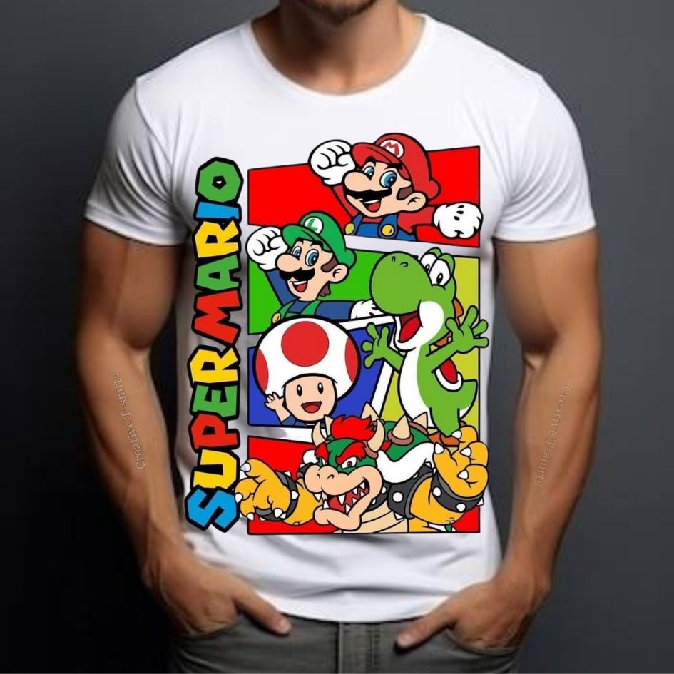 Camisa Super Mario Estampada: Conforto e Estilo para Todos