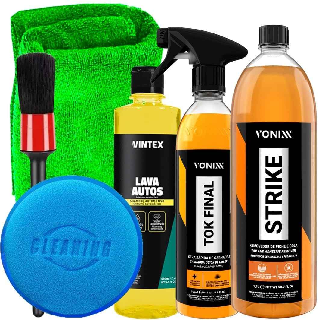 Kit Completo Lava Autos Strike Tok Final Vonixx + Acessórios Karbox: Brilho e Proteção Profissional