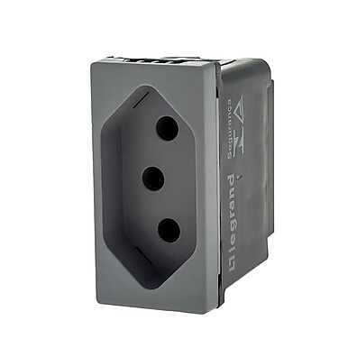Tomada Modular PialPlus: 1 Posto, 10A, 250V