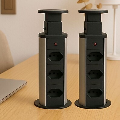 Tomada Multiplugue: Kit 2 Torres com 3 Tomadas