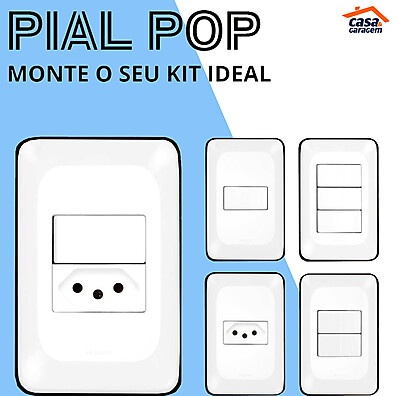 Tomadas e Interruptores Pial Pop: Crie Kits Personalizados