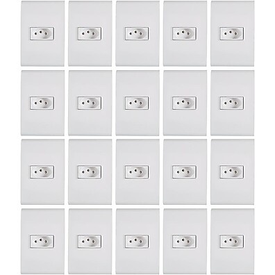 Tomadas Tramontina Liz: Kit 20Pcs 2P+T 10A Branco