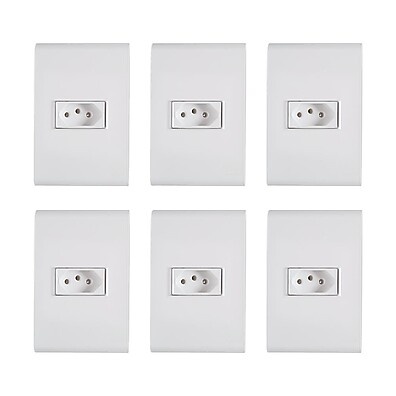 Tomadas Tramontina Liz: Kit 6 Unidades 10A Branco