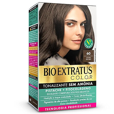 Tonalizante Sem Amônia Bio Extratus Louro Escuro 60