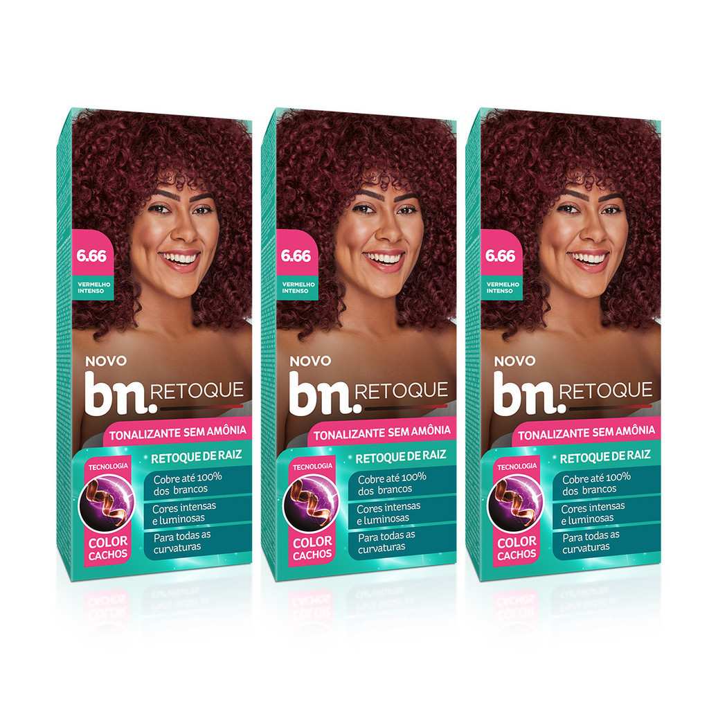Tonalizante Vermelho Intenso 6.66 Sem Amônia – Beleza Natural