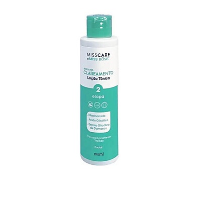 Tônico Miss Rose 100ml: Clareamento e Minimização de Poros em 1 Passo