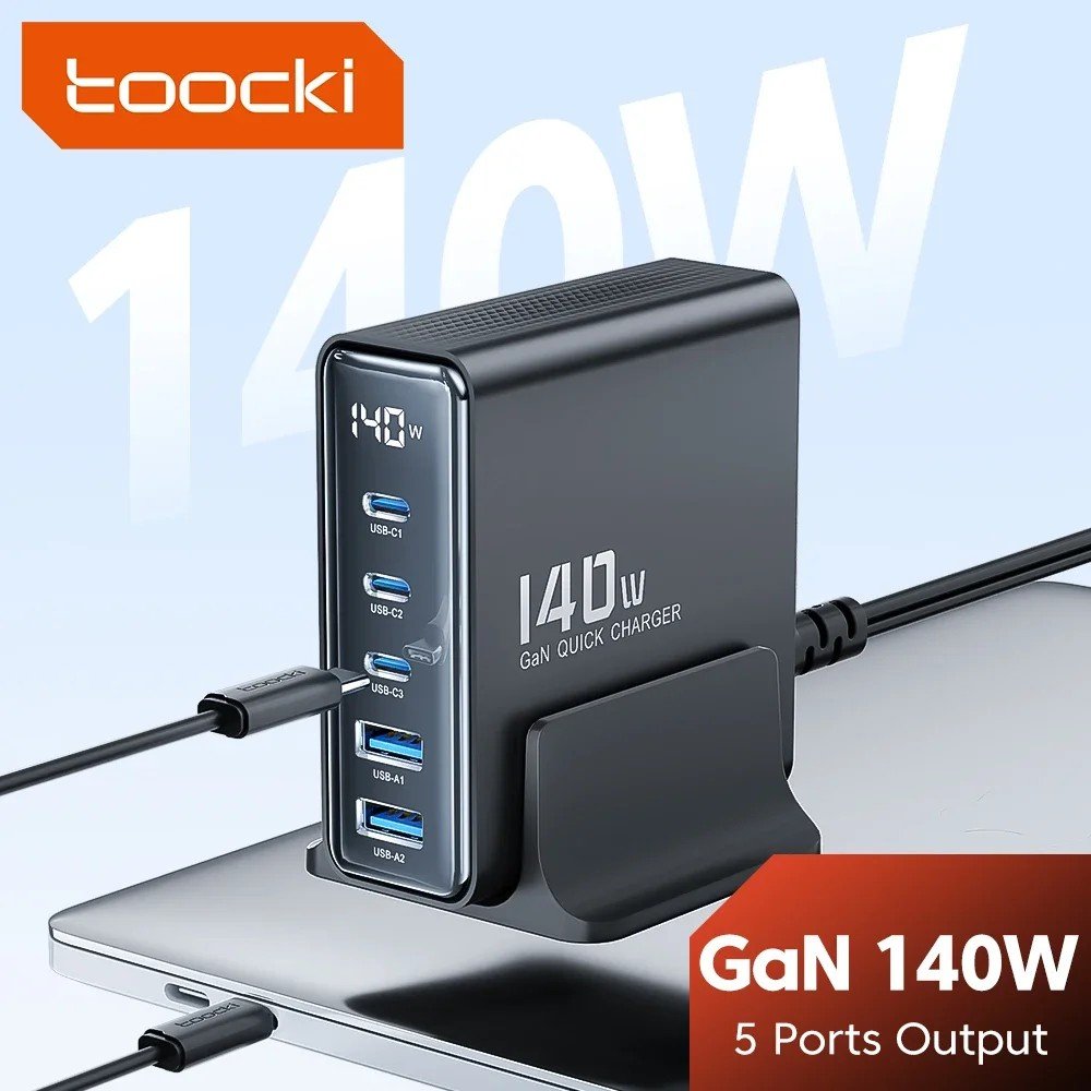 Toocki 140W: Carregador Turbo para Seus Dispositivos