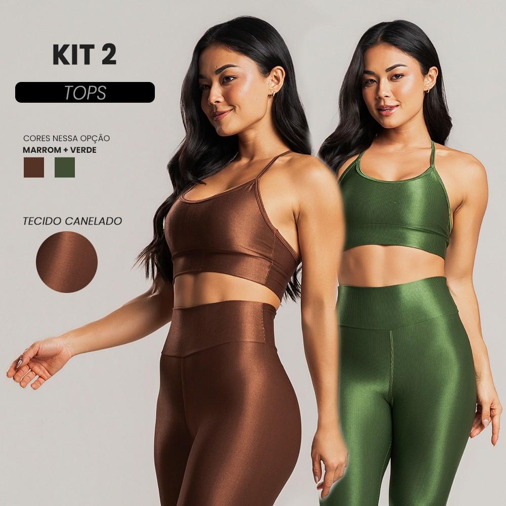 Top Fitness Brilhoso: Kit 2 para seus Treinos!