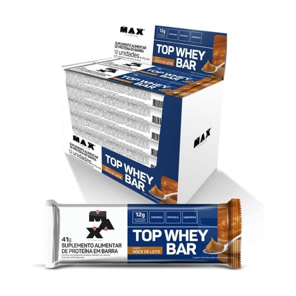 Top Whey Bar Doce de Leite: 12 Barras Proteicas
