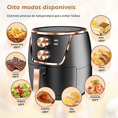 Fritadeira COIBEU® Air Fryer: Cozinha Saudável em 1 Toque