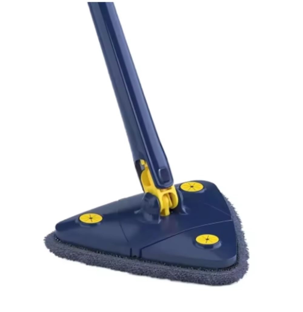 Mop Triangular Giratório 360° com Torção Automática - Limpeza Inteligente para Pisos e Vidros