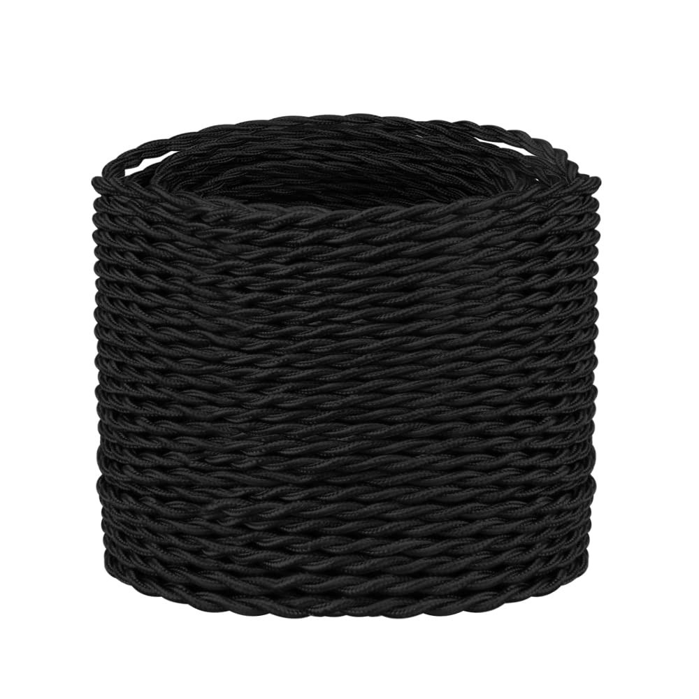 Fio Elétrico Torcido Vintage Helunsi 10m - Estilo Retrô e Segurança UL para Iluminação DIY