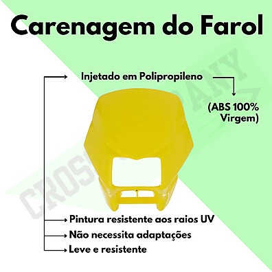 Carenagem Farol Bros 150: Amarelo Trancoso Pro Tork