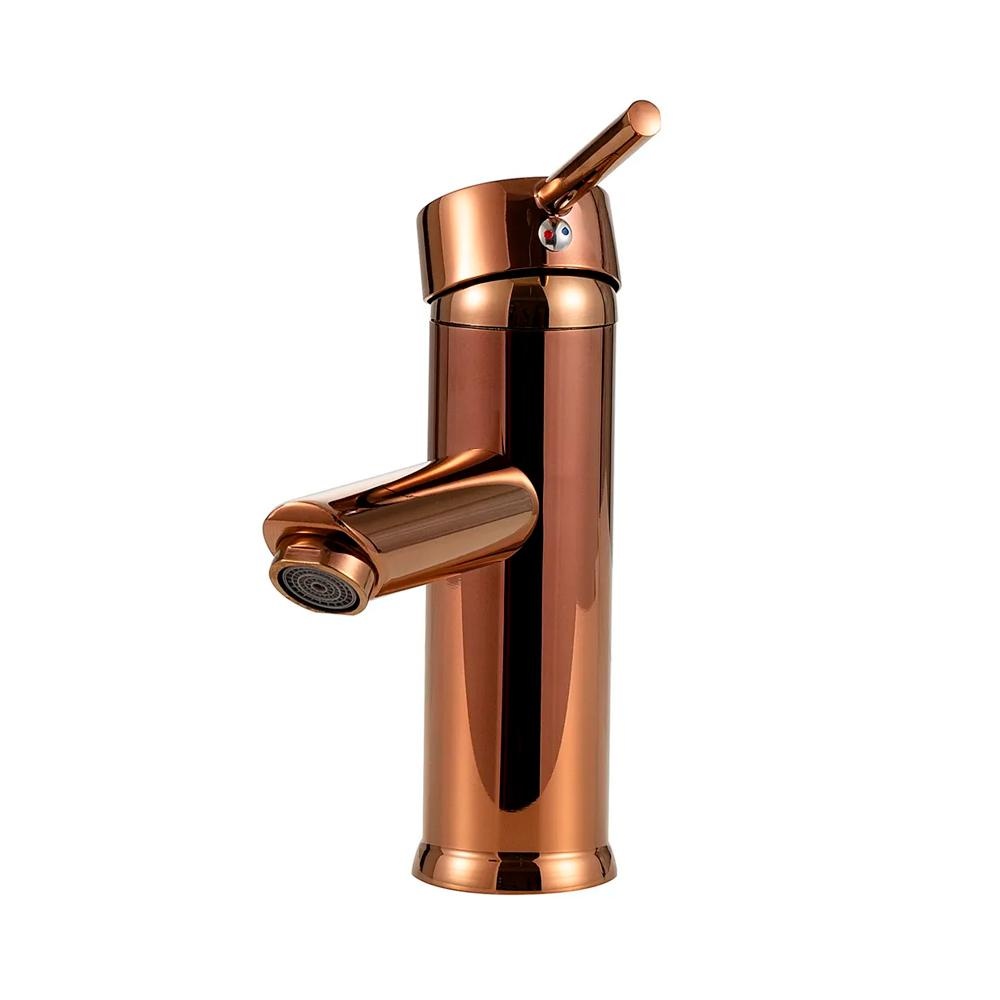 Torneira Cascata Monocomando Dourado Rose - Xingu Pingoo