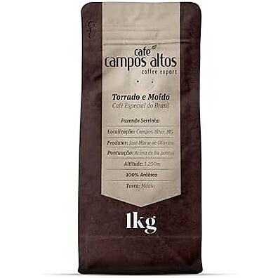 Café Campos Altos: Torrado e Moído 1kg - Sabor Premium