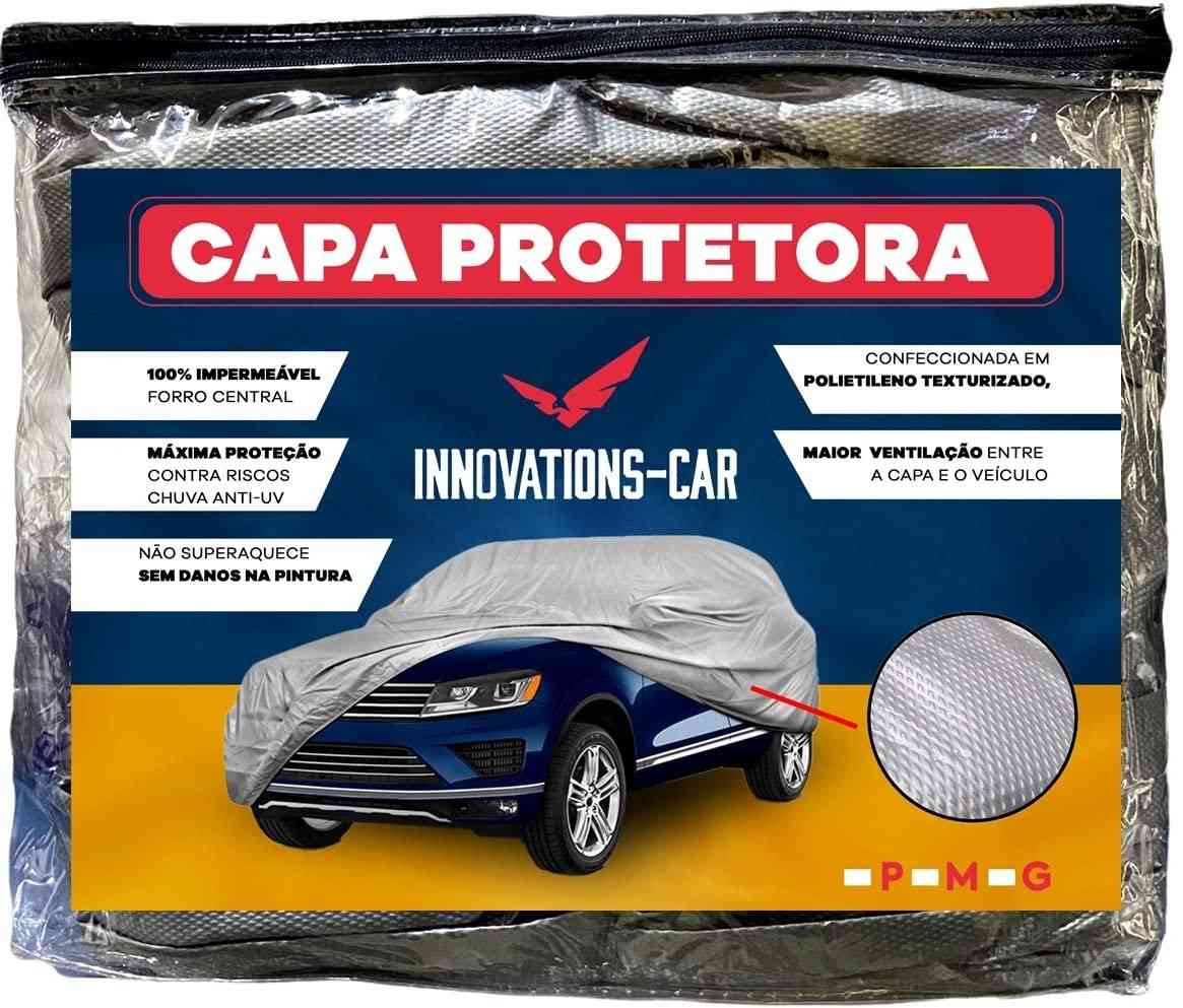 Capa de Carro 100% Impermeável Forrada: Proteção Total contra Sol, Chuva e Detritos