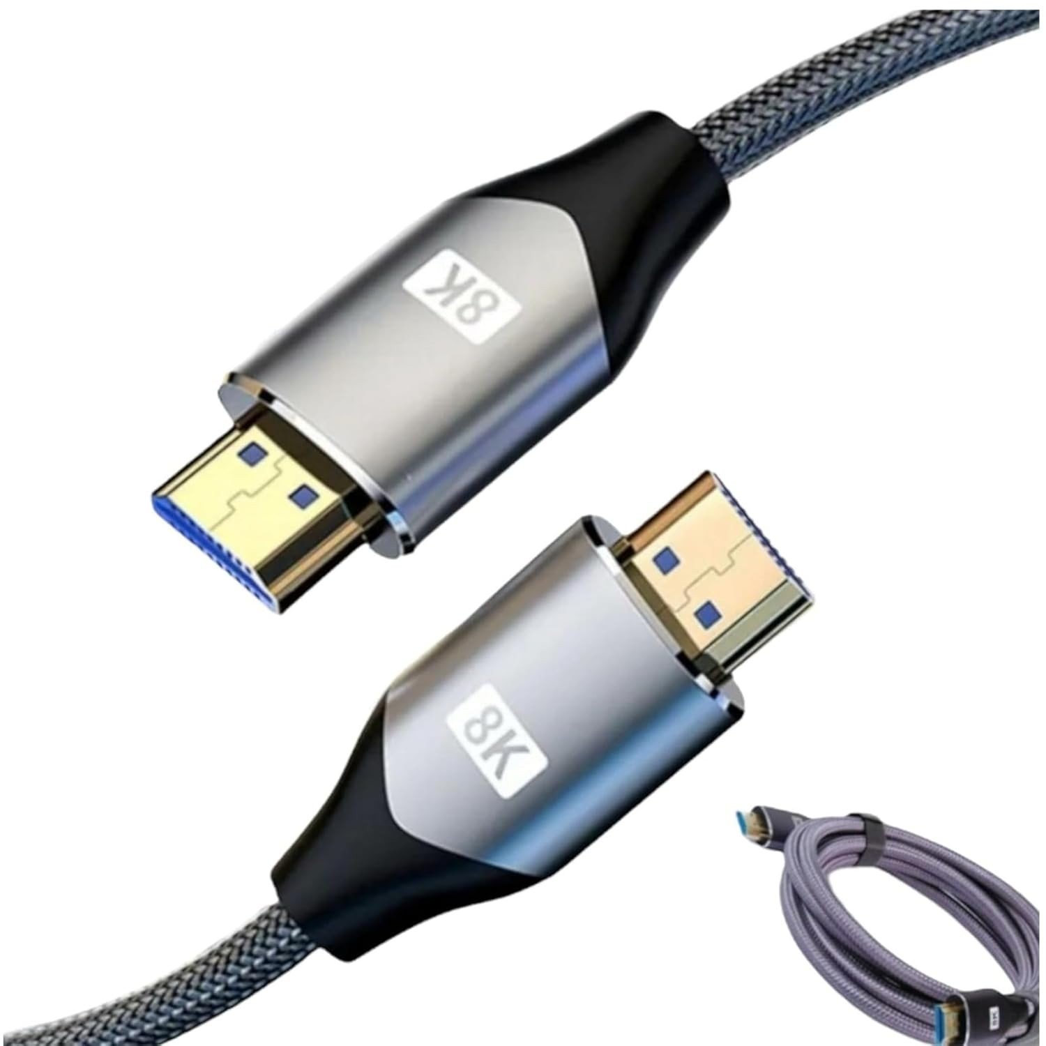 Cabo HDMI 2.1 8K Ultra HD 3m: Imersão Total em Jogos e Filmes | Nylon Reforçado, HDR, eARC, Dolby Vision/Atmos