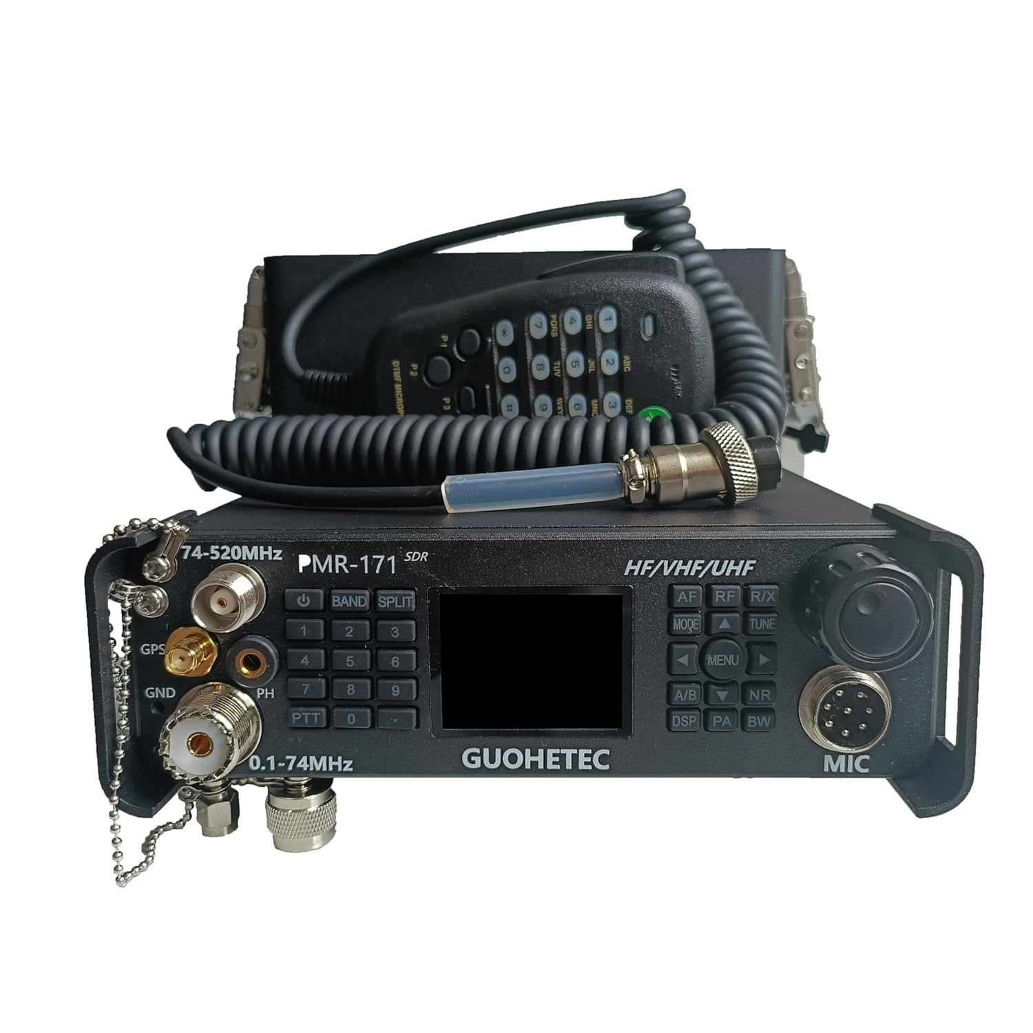 Rádio SDR Portátil PMR-171: Conectividade Total em Todas as Bandas (SSB, UHF, VHF, AM, FM, RTTY, DMR, CW) - 100K-2GHZ, 20W + Antena UV Grátis