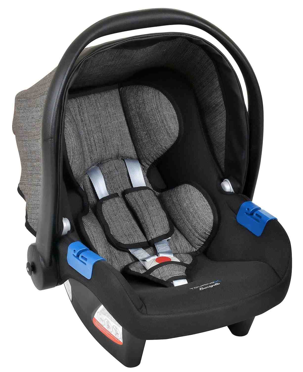 Bebê Conforto Touring X Burigotto Mesclado Preto: Segurança e Conforto em Cada Viagem