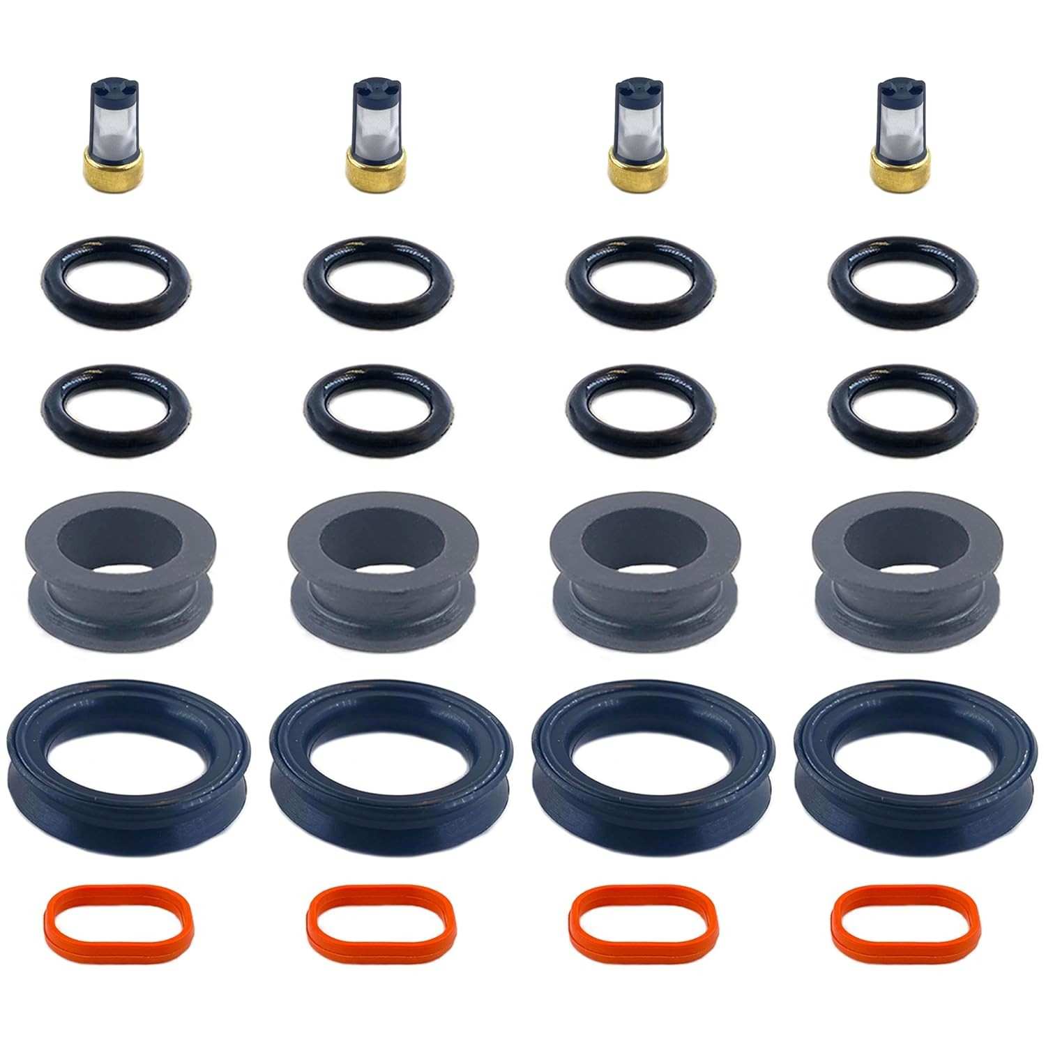 Kit Reparo Injetor Combustível 4x 23250-74140 FJ373 Toyota Camry RAV4 Solara Celica 2.0/2.2L (1994-2000)