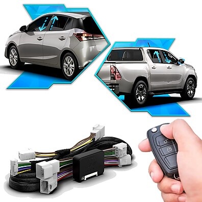 Toyota Interface Módulo Subida Fechamento Automatização Vidros e Rebatimento Retrovisores e Função Tilt Down - FT-AC-TY2