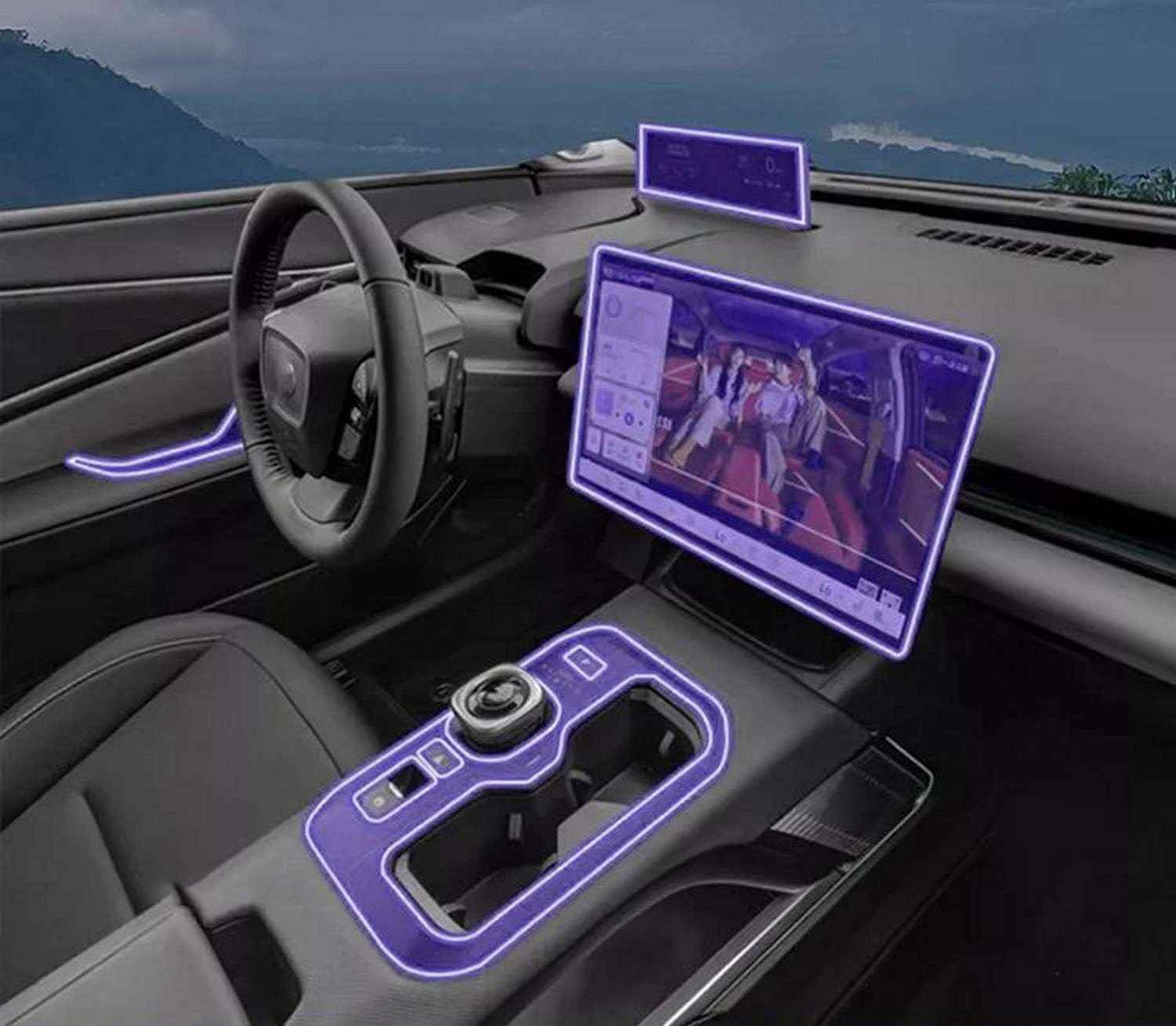Película Protetora Central TPU para Toyota BZ5X 2025 - Proteção Premium para o Interior