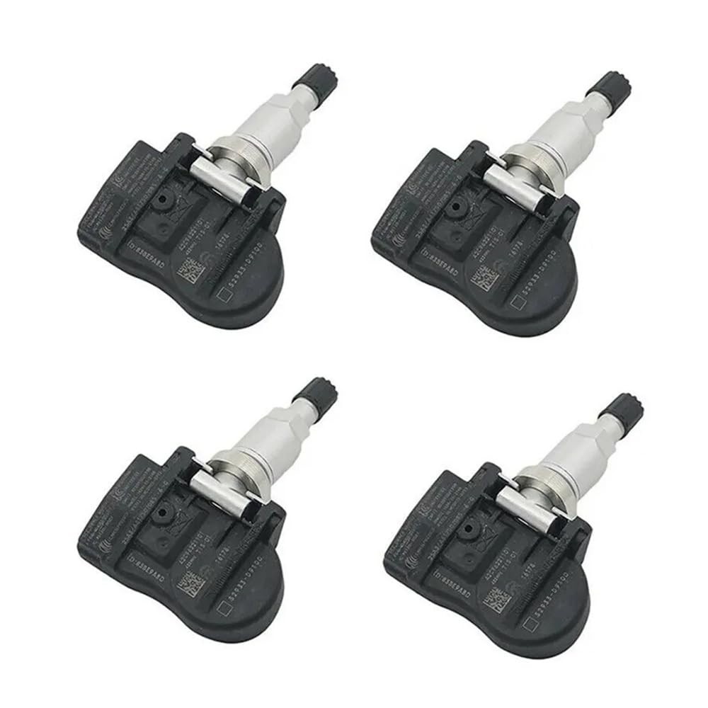 Sensor de Pressão de Pneu TPMS 52933-D9100 para Hyundai Elantra, Kia Sportage, Niro e Optima (Kit 4 Peças)