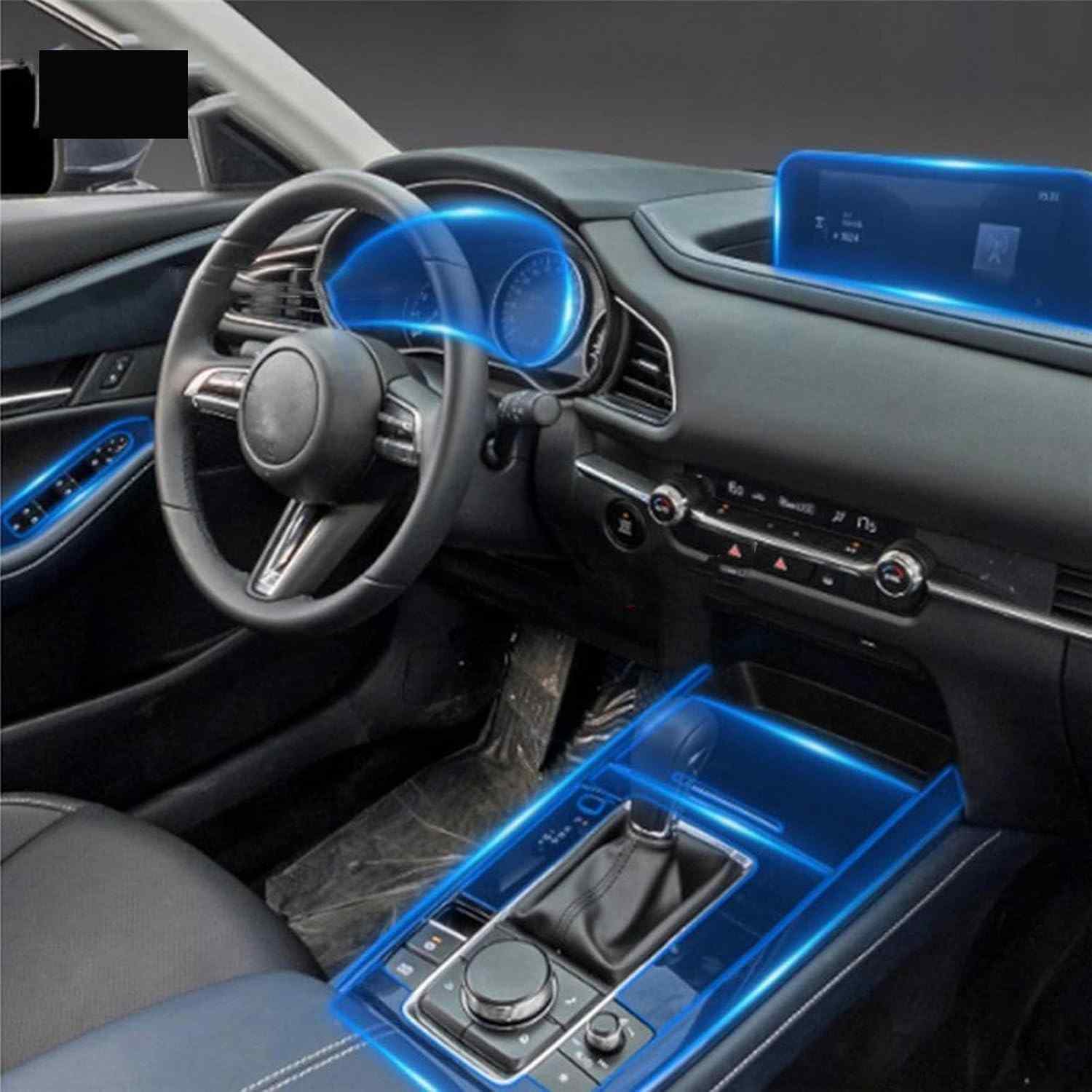 Película Protetora TPU para Central Multimídia Mazda CX-30 2020-2021: Anti-riscos e Ultra Transparente
