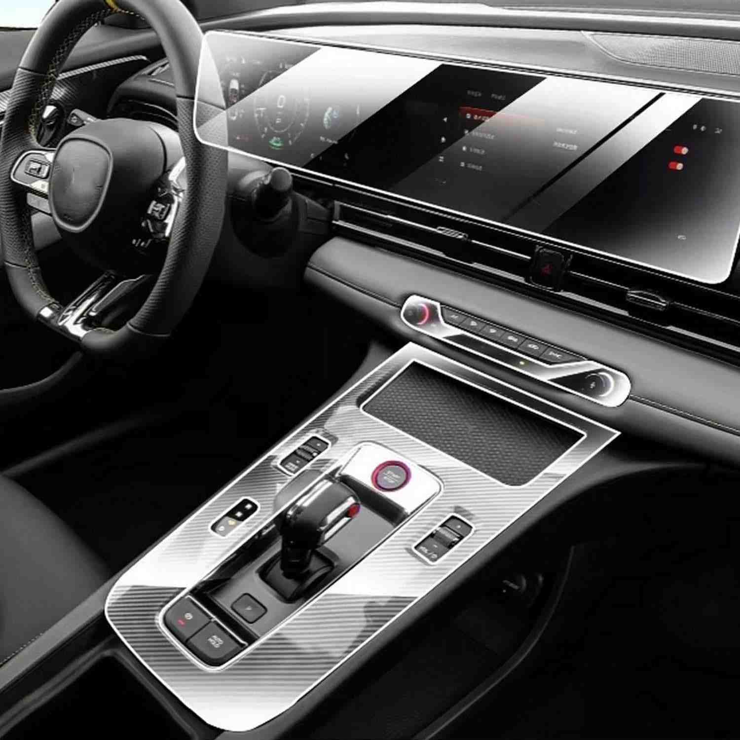 Película Protetora TPU para Central Multimídia GAC Trumpchi EMPOW 2023 2024 - Anti-Risco e Ultra Transparente