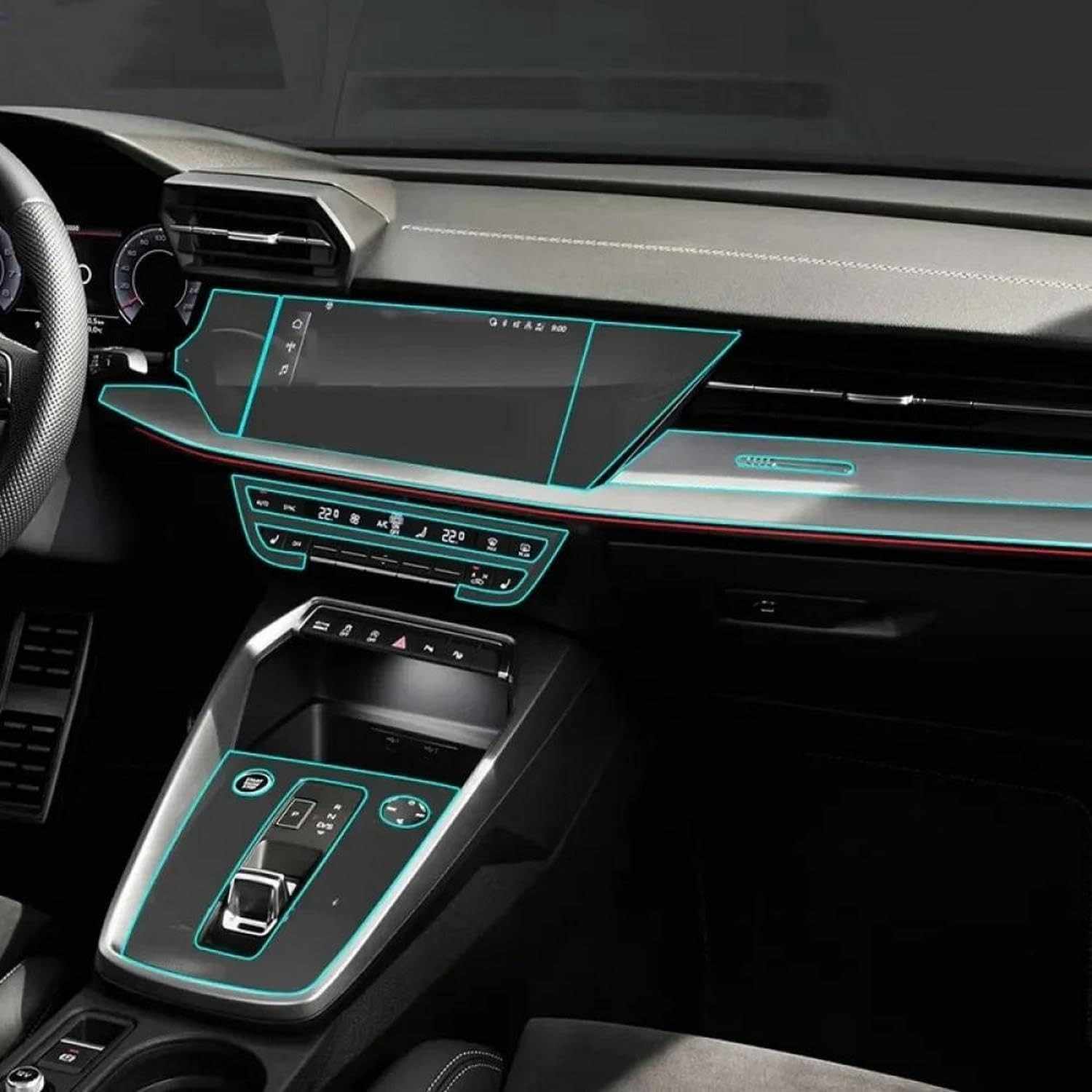 Película Protetora TPU Painel Central Audi A3 8Y S3 2020-2025 - Proteção e Estilo