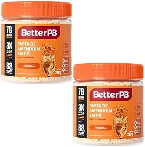 Pasta de amendoim em pó Tradicional - BetterPB - Kit 2 Unidades