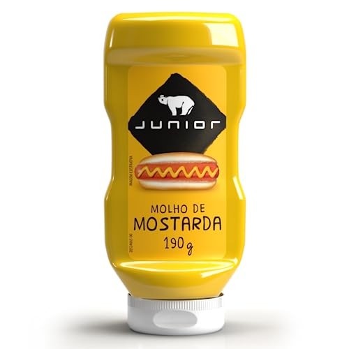 COMBO DE CAIXA DE MOLHO MOSTARDA TRADICIONAL JUNIOR 190G C0M 12 UNIDADES