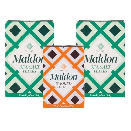 Sal Integral Marinho Kit 2 Tradicional e 1 Defumado Maldon