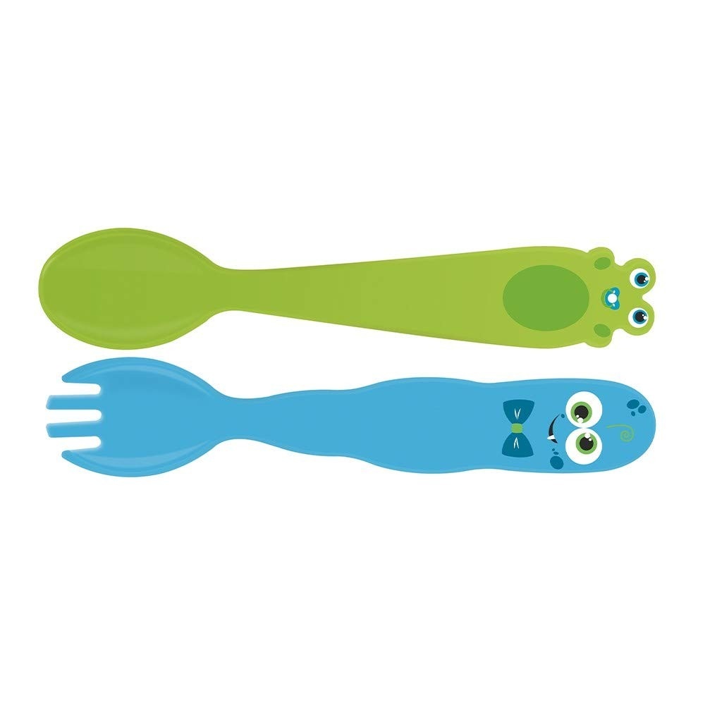 Conjunto de Talheres Infantil Tramontina 23799194 - 2 Peças Coloridas em Aço Inox