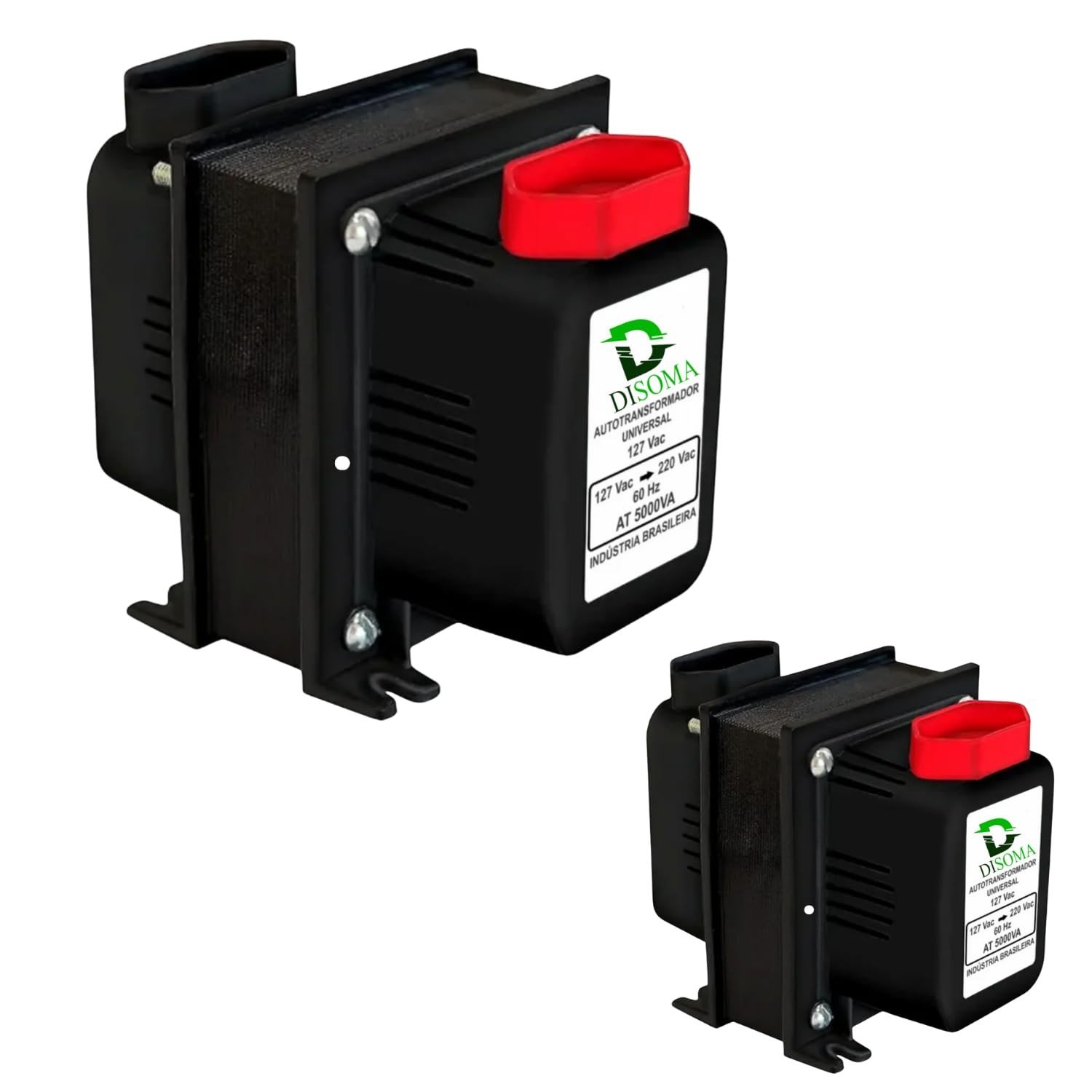 KIT 2 Transformador de Voltagem 5000VA Disoma: Potência Bivolt para Ar Condicionado, AirFryer e Mais!