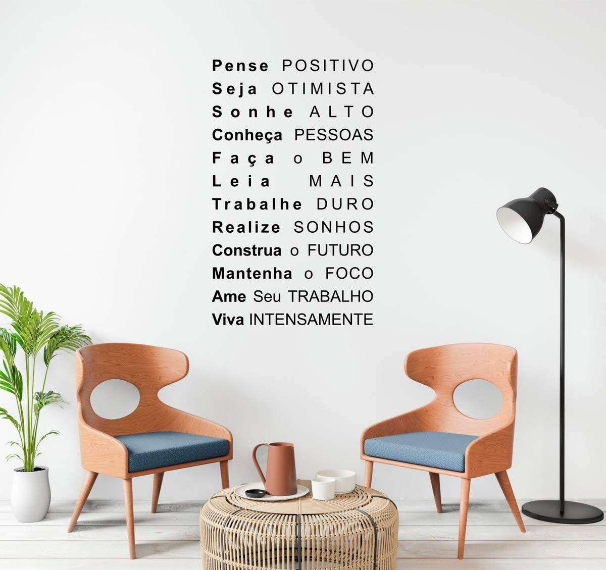 Adesivo de Parede Motivacional Frase MOD51 - 50cm x 80cm | Transforme Seu Ambiente com Inspiração Diária