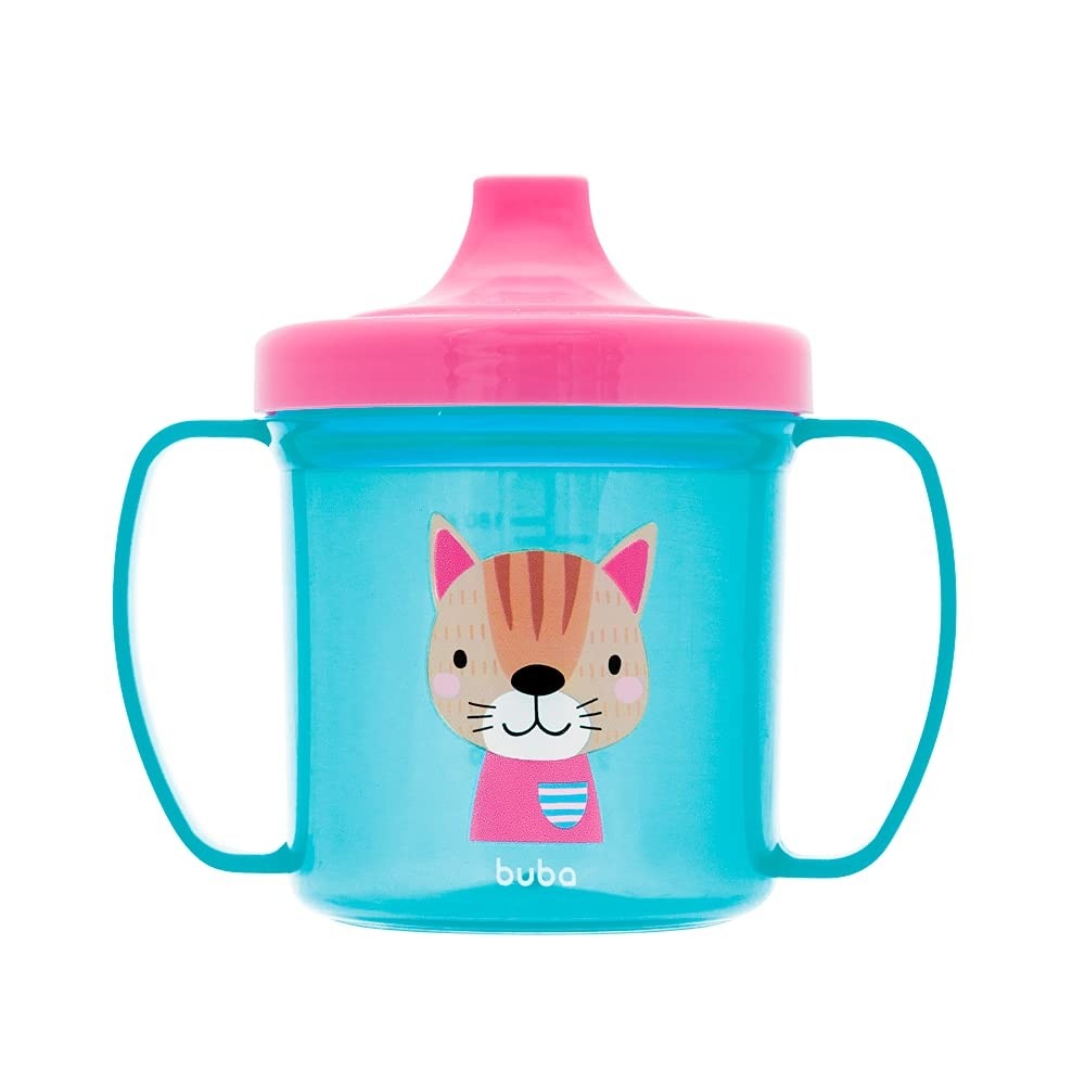 Copo Gatinho Buba Colorido - Transição Segura da Mamadeira para o Copo