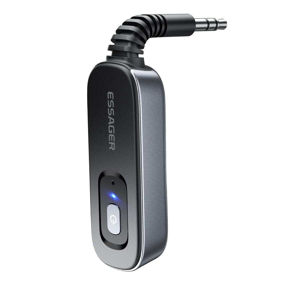 Adaptador Bluetooth 5.1 ESSAGER: Receptor e Transmissor 2 em 1 para Áudio Sem Fio