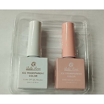 Kit Esmalte Gel Francesinha Bella Rosa – Renda Nude e Ice Transparent