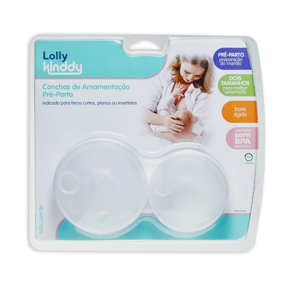 Lolly Concha de Amamentação Rígida Transparente - Proteção e Conforto para Mães