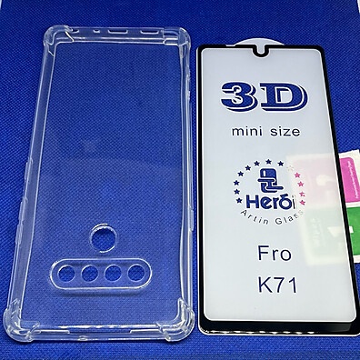 Kit 2 em 1 LG K71: Película 3D + Capa Transparente